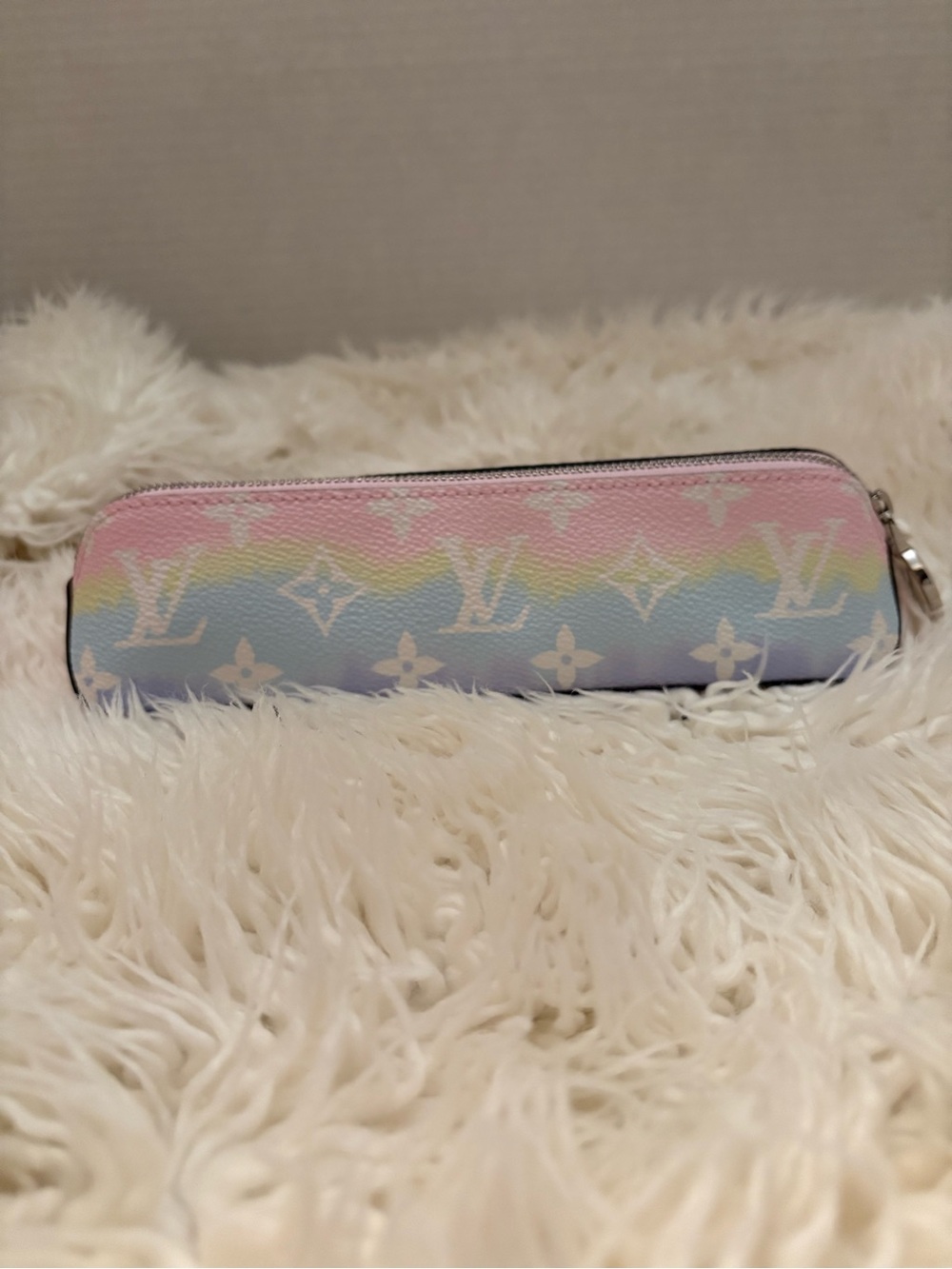 Never Used limited edition Louis Vuitton Monogram Escale Elizabeth Pencil Pouch